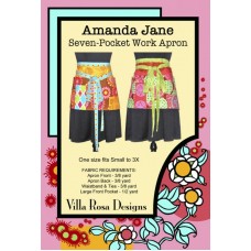 Amanda Jane Work Apron pattern by Villa Rosa Designs - One Size fits up to 3X