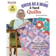 FAST & FUN 3-Yard Quilts Pattern Booklet by Donna Robertson for Fabric Cafe 8 New Quilt Patterns Easy Beginner Friendly
