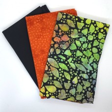 3 Yard Batik Bundle 3YD237 - Black, Orange, Green