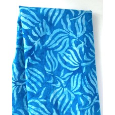 BOLT END - Majestic Batik Mermaid Kiss 876 - Turquoise Fronds - 42 Inches