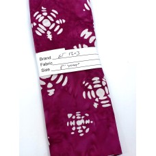 REMNANT - Batik Textiles 5603 - White City Lights on Cranberry - 8 Inch x WOF
