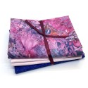 Batik Half Yard Bundle HY305A - Blue & Pink Tones  - 1.5 Yards Total