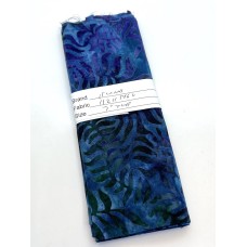  REMNANT - Island Batik 112115460 - Purple Ferns on Blue - 7 INCH BY WOF