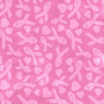 Island Batik Hope & Heart 112168305 - Breast Cancer Awareness Fabric