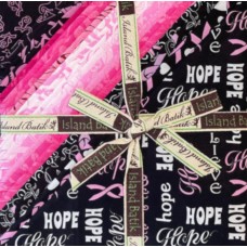 Island Batik Hope & Heart 10" Squares - Breast Cancer Awareness Fabric