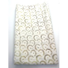 BOLT END - Anthology Batik 9070Q-X - Tan Flowers on White - 41 Inches