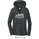 Batik Freak Long Sleeve Hooded V-Neck Shirt