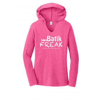 Batik Freak Long Sleeve Hooded V-Neck Shirt