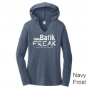 Batik Freak Long Sleeve Hooded V-Neck Shirt