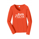 Batik Freak Long Sleeve V-Neck Shirt