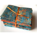Batik Half Yard Bundle HY639 - Turquoise & Orange Tones - 3 Yards Total