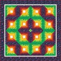 FREE Robert Kaufman Farm Stand Collection Gilded Cabins Pattern