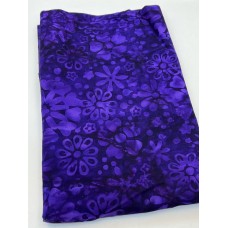 BOLT END - Anthology Batik 3076Q-X - Purple Flowers - 1/2 yd