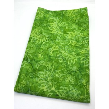 BOLT END - Timeless Treasures Batik B1524-Green - Green Paisleys - 23 Inches