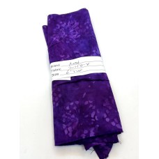 REMNANT - Anthology Batik 3075Q-X - Purple Flowers - 6" x WOF