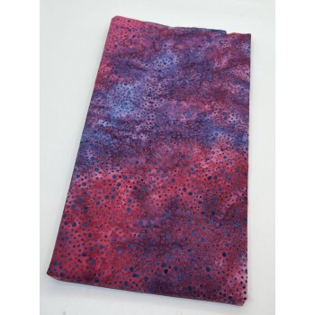 BOLT END - Island Batik 112138893 - Blue Dots on Red Blue - 20 Inches