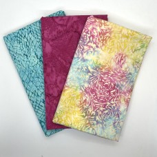 3 Yard Batik Bundle 3YD296 - Pink, Turquoise & Yellow