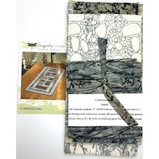 Cobblestones Table Runner Kit - Sticks and Stones Collection with White Black Grey Tones