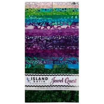 Island Strip Pack from Island Batik - (40) 2 1/2" Strips - Jewel Quest Collection
