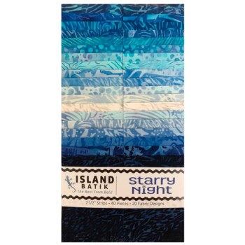 Island Strip Pack from Island Batik - (40) 2 1/2" Strips - Starry Night Collection