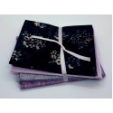 Four Batik Fat Quarters 410A - Pink Grey Lavender Tones