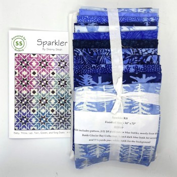 Sparkler Quilt Kit - Blue and White