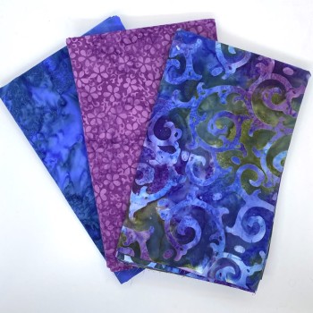 3 Yard Batik Bundle 3YD263 - Blue, Purple, Green