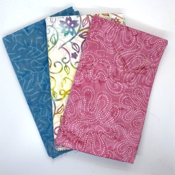 3 Yard Batik Bundle 3YD257 - Pink, Cream, Turquoise