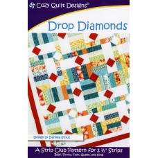 Drop Diamonds pattern by Cozy Quilt Designs - Jelly Roll & Scrap Friendly