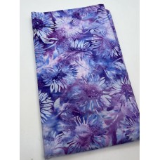 BOLT END - Hoffman Batik - 2476-541 - Purple Blue Sunflowers - 1 yd