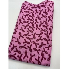 BOLT END - Island Batik 112169310 Pink Ribbons on Pink - 1/2 yd