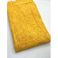 BOLT END - Banyan Batik 80594-56 - Yellow Orange Flowers - 31 Inches