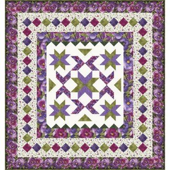 FREE Timeless Treasures Viola Patch of Pansies Pattern