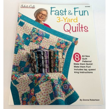 Fast & Fun 3 Yard Quilts - Fabric Cafe - 8 patterns